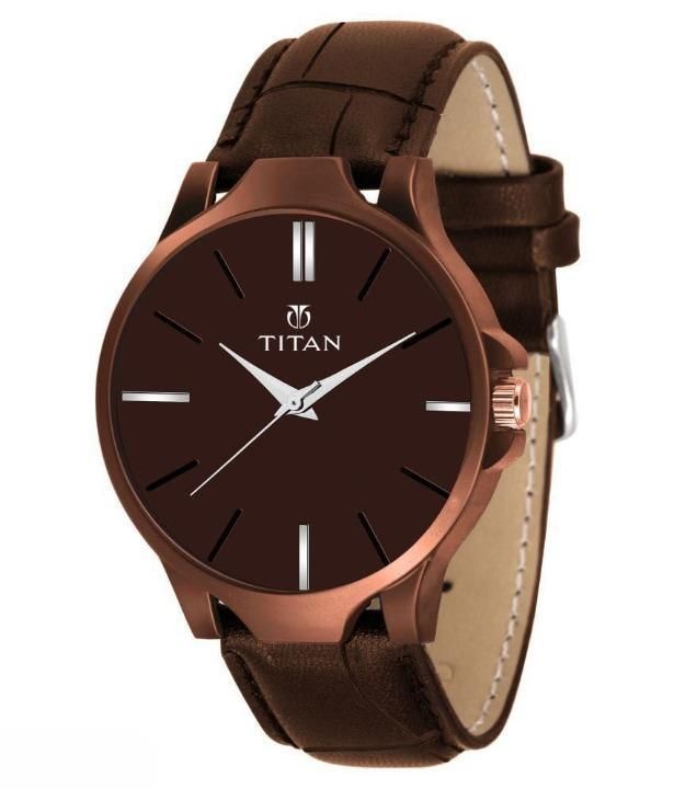 BD Men's Analog Leather Watch Mayur61