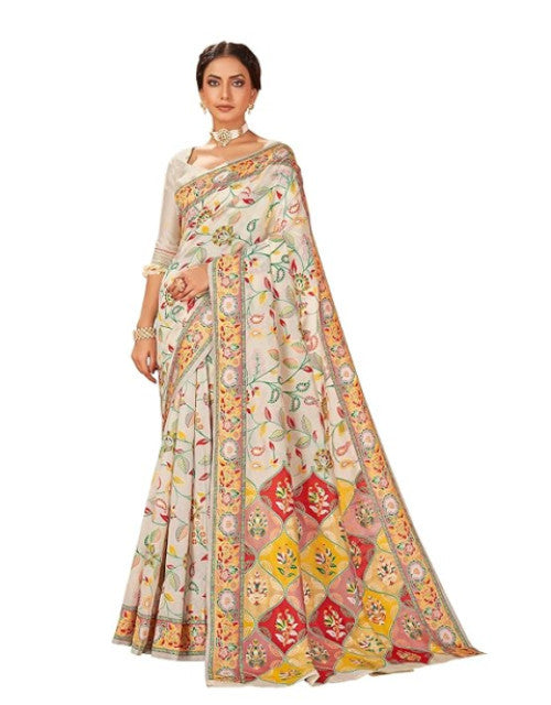 Women's Kashmiri Pashmina Silk Woven Saree